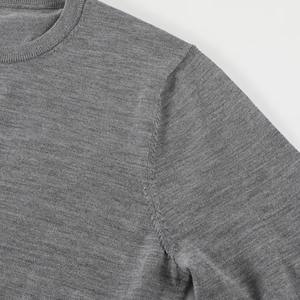 Suéter de Cuello Redondo para Hombre, 100% Algodón Melange, Antiarrugas, Logotipo Frontal, Otoño Invierno, Personalizado OEM, Venta al Por Mayor, Alta Calidad, Nuevo - Product Image 4
