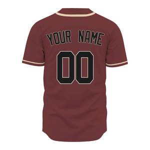 Maillot de baseball personnalisé pour homme, manches courtes, col en V, imprimé noir et bleu, respirant, décontracté, pour l'été, 100 % polyester tricoté, ODM - Product Image 3