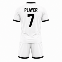 Colección de Uniformes de Fútbol Unisex Transpirables Personalizados de Primera Calidad, Conjunto de Camiseta y Pantalones Cortos de Fútbol Profesional, Impresión por Sublimación, Negro 3D