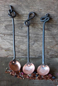 Rusty Hand forged Long Handle Tea <b>Coffee</b> <b>spoons</b> in Different Handle Design - Product Image 3
