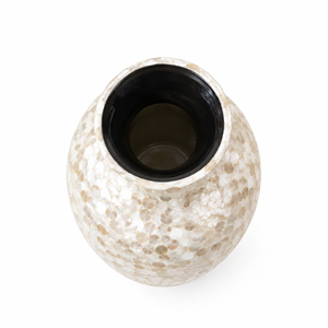Vase en porcelaine conique incrusté de nacre, fait main, décoration de table côtière, décoration d'intérieur - Product Image 5