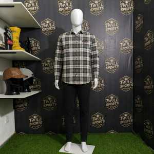 Men's Plus Size Woven Flannel Plaid Shirt Regular Fit Casual Full Sleeve <b>Button</b> Collar 100% Cotton Heat-Transfer Printed Winter - Product Image 5