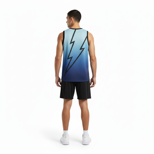 Ensemble de maillots de basketball personnalisés OEM pour adultes, respirant, en tissu maille 100 % polyester, sans manches, avec logo frontal, vente en gros pour clubs - Product Image 2