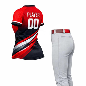 Camiseta de Softbol Personalizada con Sublimación, Uniforme de Béisbol, Uniformes de Equipo, Conjunto de Uniforme de Softbol Femenino Personalizado con Cuello en V Sublimado - Product Image 4
