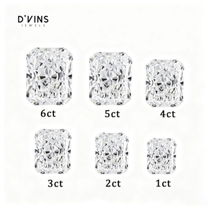 Diamantes cultivados en laboratorio con corte radiante de D'Vins Jewels, 1ct, 1.1ct, 1.2ct, 1.3ct, 1.4ct, 1.5ct, color D, para la fabricación de joyas. - Product Image 1