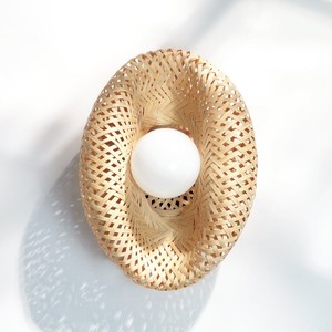 Eco friendly bamboo lampshade <b>sconce</b> charming <b>wall</b> mounted lights outdoor exterior lighting accent - Product Image 3