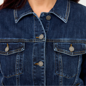 Chaquetas Vaqueras OEM para Mujer, Chaqueta Informal de Mezclilla para Otoño, Abrigo Vaquero con Botones, Chaqueta Vaquera Extra Grande - Product Image 6