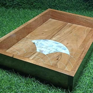 Plateau de rangement en bois de luxe par Decor World Expo - Product Image 2