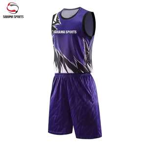 Uniformes de Baloncesto Transpirables de Último Diseño, Talla Grande, Logotipo Personalizado, Color Sólido, 100% Poliéster, Absorbentes de Humedad - Product Image 2