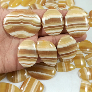 Fabricant professionnel de pierres précieuses, calcite jaune, pierres naturelles en vrac, cabochons facettés, vente en gros, export en vrac, Inde - Product Image 1