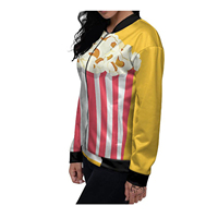 Chaqueta Bomber de Piel de Oveja y Gamuza de Alta Calidad para Mujer, con Bordados y Cadenas, Diseños Personalizables, Transpirable, Otoño/Invierno