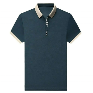 Camiseta Casual de Verano para Hombre, Cuello Redondo, Manga Corta, Antipilling, Tejido de Color Liso, para Hombres de Negocios de Mediana Edad - Product Image 2