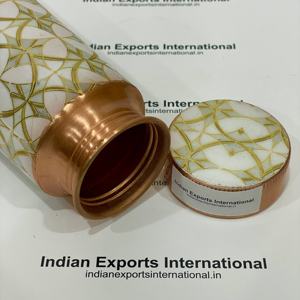 Botella de Agua de 1 Litro con Acabado de Esmalte de Cobre Puro, Ecológica, Portátil para el Hogar, la Oficina y Uso en Exteriores, Personalizable. IEI 21 - Product Image 5