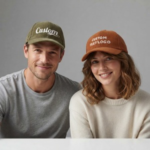 Custom Embroidery Logo Corduroy Curved Brim Baseball Cap 6 Panel Cotton Casual Style <b>Dad</b> <b>Hat</b> Unstructured Wholesale - Product Image 6