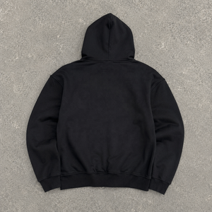 Sweat à capuche zippé surdimensionné pour homme, 100% coton, avec motif graphique en strass, épais, imperméable, style urbain, 450g, OEM - Product Image 2