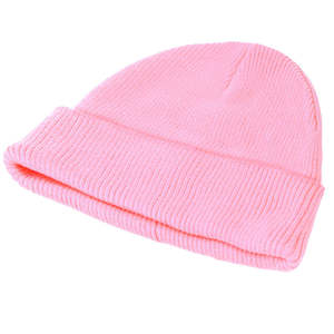Red Knit Beanie Hat Solid Color Warm <b>Winter</b> <b>Cap</b> No Brim Unisex - Product Image 4