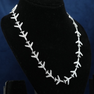 Iced 1.5mm Brilliant Cut Moissanite Tennis Chain Necklace Cross Design 925 Sterling Silver for Certified Gift Option Trendy - Product Image 4