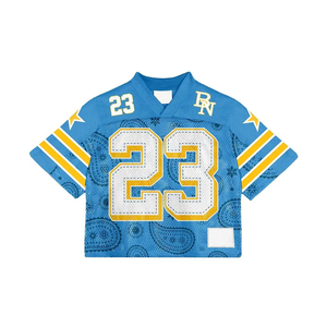 Wholesale Men's American Football <b>Mesh</b> Jersey 100% Polyester Breathable Quick-Dry Anti-Bacterial UV Protection Adjustable Strap - Product Image 5
