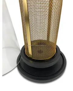 Élégant porte-bougie en fer finition or pour réception de mariage, salle de banquet et décoration de fête avec motifs torsadés pour la maison - Product Image 2