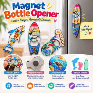Abridor de botellas de hierro con forma de delfín, recuerdo turístico con imán para refrigerador - Product Image 6