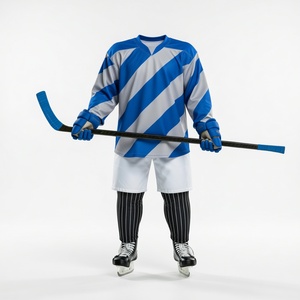 Uniforme de hockey sur glace OEM, vêtements d'équipe personnalisés, jersey respirant en polyester, sublimation, service de production en grandes tailles - Product Image 6