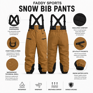 <b>Waterproof</b> Windproof Winter Men Women Snowboarding Pants Ski Bib Trousers Outdoor Sports Snow Pants Insulated Skiing <b>Overalls</b> - Product Image 6