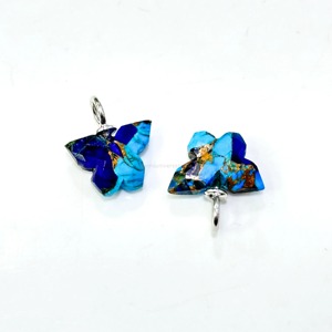 Pendentif Papillon en Turquoise Mohave Bleue Lapis Lazuli AAA, en Argent Sterling 925, Sculpté à la Main, Pierre Précieuse de Turquoise Bleue, Vente en Gros - Product Image 4