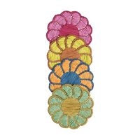 Sous-verre en raphia tressé à la main, motif marguerite coloré, support de tasse durable, décoration rustique bohème pour la maison