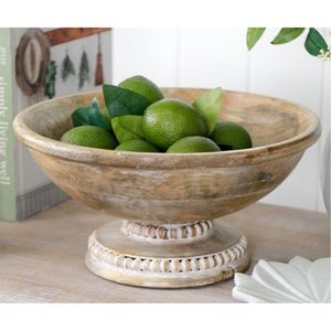 Frutero de Madera de Mango Hecho a Mano, Ecológico, con Diseño Acordonado y Vetas Naturales, Tazón Decorativo de Madera para Servir, para Decoración del Hogar y la Cocina - Product Image 5