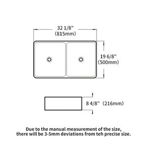 Lavello da cucina in ceramica bianca da 32 pollici doppio grembiule da fattoria - Product Image 6