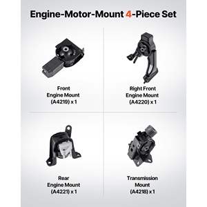 Secure Support Replacement <b>Engine</b> Transmission Motor <b>Mount</b> Kit Compatible 2003-2008 for Toyota for Corolla 1.8L L4 Replaces OE# - Product Image 2
