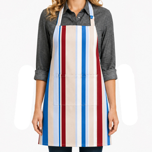 Tabliers de cuisine élégants et luxueux en coton 100% teint en fil, durables, très demandés, vente en gros, fournisseur indien. - Product Image 1