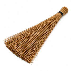 Balai en bâton de noix de coco naturel écologique, fait à la main, durable, léger, avec manche en bois, pour le nettoyage des sols à la maison et en extérieur - Product Image 6