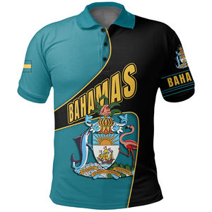 เสื้อโปโลชายไซส์ใหญ่ พิมพ์ลายตราแผ่นดินบาฮามาส แขนสั้น สไตล์ลำลอง ผ้าถัก โพลีเอสเตอร์ 100% พิมพ์ลายแบบซับลิเมชั่น - Product Image 3