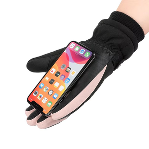 Direct Factory Professional Waterproof Winter <b>Ski</b> Racing Gloves With Goatskin Leather Thermal Insulation - Product Image 4