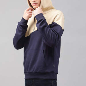 Meilleur prix, produits phares : Sweat à capuche décontracté en molleton d'hiver 100 % coton, teint uni, coupe-vent et respirant, avec logo personnalisé - Product Image 2