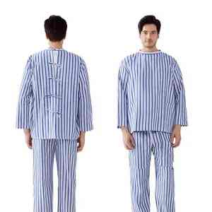 Bata de Hospital Reutilizable y Duradera, Uniforme Unisex para Pacientes con Cierre Completo en la Espalda, en Mezcla de Algodón para Hospitales y Centros de Salud - Product Image 3