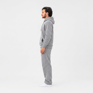 Chándal Unisex Gris con Capucha, Reversible, Ecológico, de Color Sólido, Largo, Informal, 100% Algodón Transpirable - Product Image 6