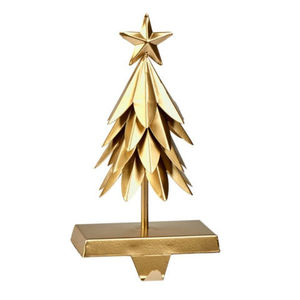 Hot Sale Wood Base Aluminium Top Christmas <b>Stocking</b> <b>Holder</b> For Hanging Decorative Use Xmas <b>Stocking</b> <b>Holder</b> With Silver Tree Top - Product Image 1