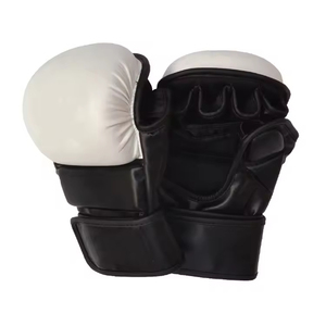 Matt MMA Sparring Grappling Boxing Muay Thai Punching Training Gloves with Hand Grips Moisture Wicking & Adjustable Wrist Strap - Product Image 4