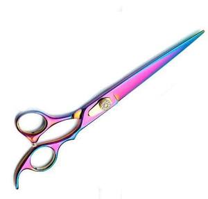 Tijeras de Peluquería para Mascotas de Acero Inoxidable con Filo Curvo Completo, Tijeras para Cortar el Pelo para Estilistas de Peluquería Canina - Product Image 4