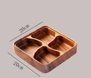 Platos de Servir de Bambú - Pintados a Mano, Aptos para Lavavajillas, Estilo Americano, para Regalos - Product Image 3