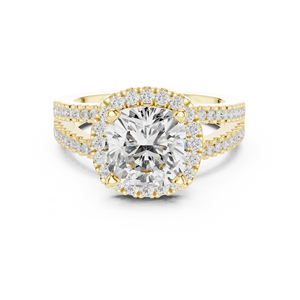 Women's 14K Gold Lab Grown Diamonds <b>Round</b> Brilliant Cut Engagement Ring IGI Certified Luxury Style - Product Image 6