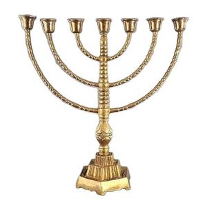 Ménorah en argent à 9 bras pour la Hanouka, idéale pour la maison, les villas, comme éclairage de table décoratif, porte-bougie. - Product Image 4