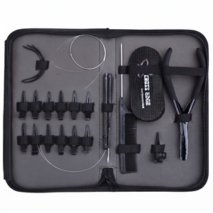 Kit Profesional para Instalación de Extensiones de Cabello: Alicates de Micro Anillos de 2 Orificios, Aplicador de Bucles de Alambre, Gancho, Peine, Clips y Agujas - Product Image 1