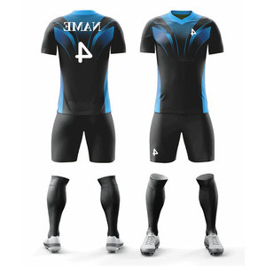 Multi Color Sublimation Full Design Adult Apparel Soccer Wear Suit Breathable <b>Compression</b> 100% Polyester Football Uniform - Product Image 4