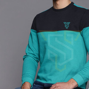 เสื้อสเวตเชิ้ตผ้าฝ้ายผสมแบรนด์ส่วนตัว เนื้อผ้าทนทาน เสื้อสเวตเชิ้ตผู้ชาย MOQ ต่ำ - Product Image 4