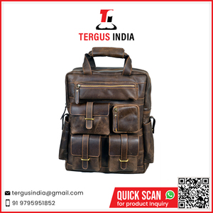 Luxury Style Genuine Leather <b>Backpack</b> for Men Vintage Style <b>Backpack</b> for Travel and Work - Product Image 6