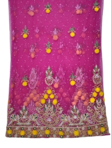 Best Quality Latest Fashion Nigerian Net <b>Lace</b> Fabric With Embroidery & Stone Work On Floral Pattern Anti-static Fabric Partywear - Product Image 4