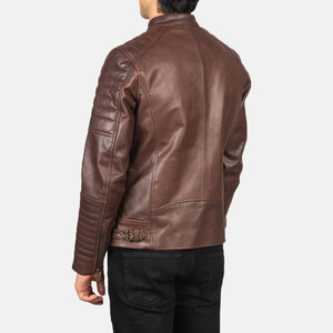 Chaqueta de Invierno de Cuero Genuino para Hombre, Nueva Moda, de Alta Calidad, Cuello Alto, Ecológica, de Secado Rápido, con Logotipo Frontal - Product Image 2